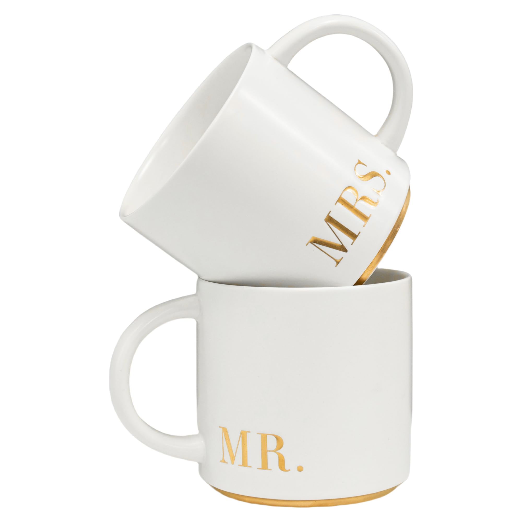 Photo 1 of **Only the Mrs cup*** COLLECTIVE HOME - Mr. & Mrs. Ceramic Mugs, Wedding Gift Set, Perfect Luxury Couple's Gift, Elegant Design, Premium Ceramic, 2-Piece Set (MR & MRS)