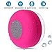 BONBON Bluetooth Shower Speaker Waterproof Water Resistant Handsfree Portable Wireless Shower Speaker,Build-in Microphone, Solid Suction Cup, 4 hrs Play Time,（Pink）