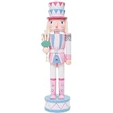 Wooden Christmas Nutcracker Soldier Figure for Table Fireplace Xmas Decor | festive collectible nutcracker figure ornament gift for table, desktop, fireplace decoration Christmas party supplies