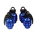 Senzeal 4X Aluminum Grenade Bomb Style Universal Car Truck Motocycle Wheel Tyre Valve Caps Bicycle Tire Air Valve Cover Blue