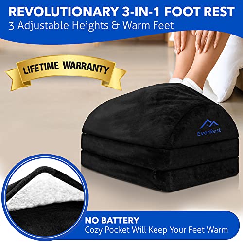 EverRest Foot Rest for Under Desk at Work Warm Cozy Feet Pocket