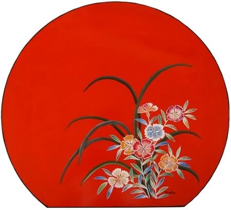 Amazon トールペイント ご自分で描く図案付白木素材 Cwk 1 なでしこを描いた満月型ランチョンマット トールペイント 通販