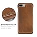 Pierre Cardin iPhone 8 Plus Leather Case / iPhone 7 Plus Case Protective Slim fit Snap On Hard Back Cover for iPhone 8 Plus / iPhone 7 Plus Brown