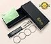 Olivery Genuine Leather Valet Keychain, Elegant Designer Key Chain, 4 Detachable Key Rings (Black) and a Greeting Card