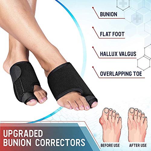 RAYNA GAMES Bunion Corrector and Bunion Relief - Orthopedic Bunion Splints Big Toe Straightener for Hallux Valgus - Elastic and Adjustable Turf Toe Brace Effective Treatment for Women and Men - Thumbnail 2
