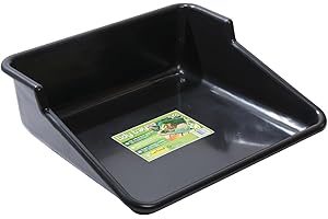 Tierra Garden Tidy Tray, Durable One Piece Potting Tray for Mixing, Growing and Potting, 24.5”x22”x8” (Black)