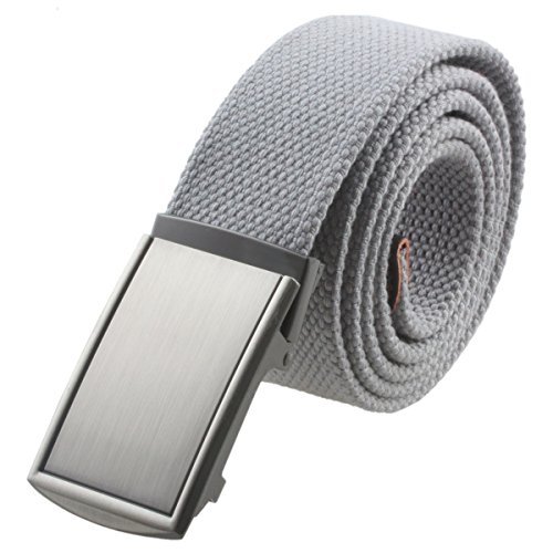 moonsix Canvas  Belts for Men,Solid Color Casual Military Style Belt