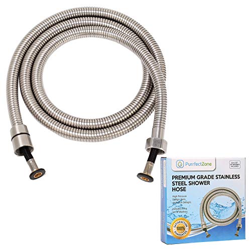 Shower Hose | Shower Head Hose | Handheld Showerhead Hose| Long Shower Hose Extension | Shower Pipe for Bathroom, Toilet, Hand Held Shower Hose & Bidet Sprayer Extension & Replacement Part (60 inches)
