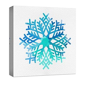 Canvas Wall Art for Living Room,Bedroom Home Artwork Paintings Snowflake Ready to Hang - 12x12 inches