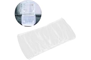 UEETEK Bird Cage Skirt Mesh Bird Cage Seed Catcher Guard Net Cover White Size L