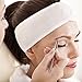 (3 Pieces) Facial Spa Headband - Stretch Terry Makeup Headband | FITS ALL HEAD SIZES | Velcro Towel Headband For Washing Face, Bath, Mask Applications, Facials, Skincare | (4