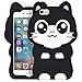 YONOCOSTA iPhone 6 Case, iPhone 6S Case, Funny Cute 3D Cartoon Big Eye Black Cat Kitty Soft Silicone Rubber Full Protection Case Cover for iPhone 6 / 6S (Pocket Cat)