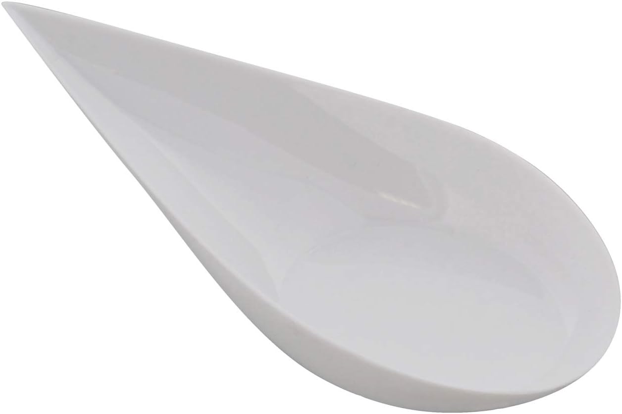 Spec101 Tear Drop Catering Spoons, 4 Inch - White Plastic Tasting Spoons Disposable Appetizer Spoons, 100 Pack