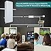 Outdoor TV Antenna - ANTOP 400-BV Amplified Flat Antenna with Noise-Free 4G Filter for VHF Enhanced, 70 Miles Multi-Directional Long Range Reception, 39ft Detachable Coaxial Cable, Waterproof
