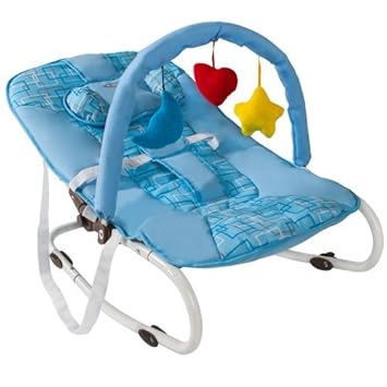blue baby bouncer chair