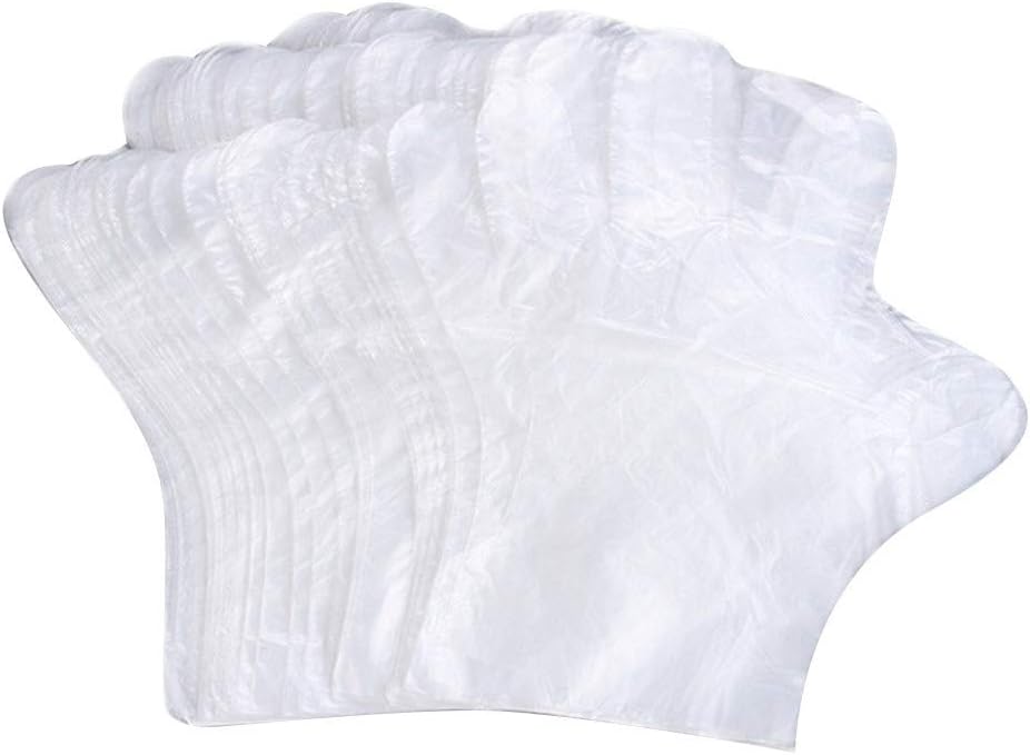 MTENG 100/500 Pcs Disposable Clear Plastic Gloves, Food Service Gloves Disposable Food Prep Safe Gloves for Cooking, Food Handling,Powder Free, One Size Fits Most