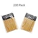 100 Pack Mascara Wands Bulk Disposable Eyelash Brushes Lash Extensions Makeup Applicator Tool Set, Gold/Black