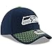 New Era Men's Seattle Seahawks 2017 Official NFL Sideline 39THIRTY Cap Navy/Lime Size Large/X-Large