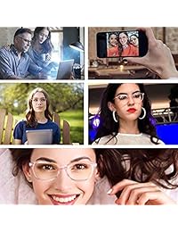 gafas de bloqueo de luz azul mujeres hombres-FEIDU computadora gafas falsas HD lente transparente anteojos 3030