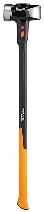 Fiskars Vorschlaghammer IsoCore L zum Eintreiben von Holzpfählen oder Abbrucharbeiten, Länge: 92 cm, Gewicht: 4,76 kg, Schwar