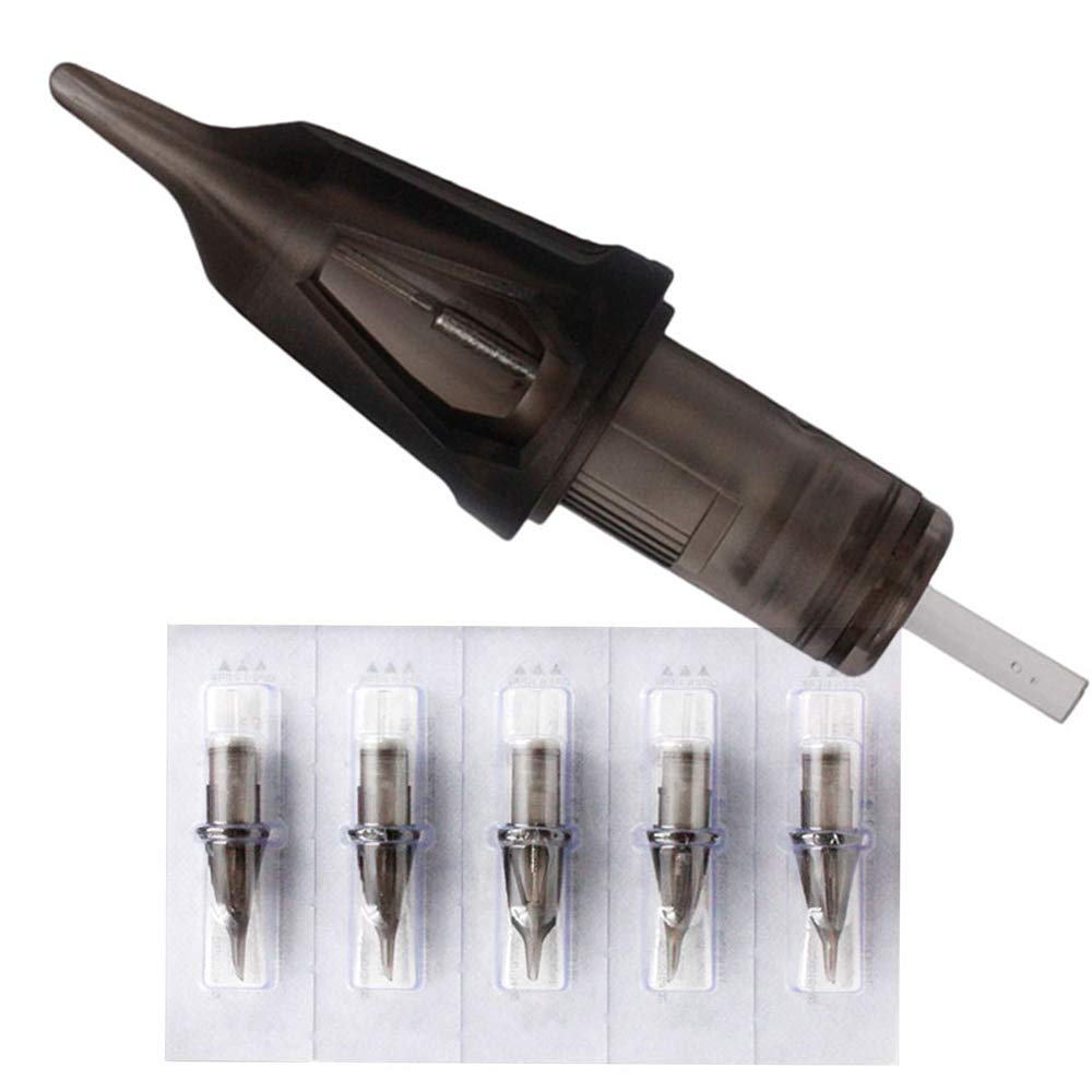 WARRIOR Tattoo Cartridges and Needle Surgical Steel PVC Tube Permanent Makeup Round Liner Disposable Pre Sterile Eo gas New Pack of 20 (NEW 1011RL)