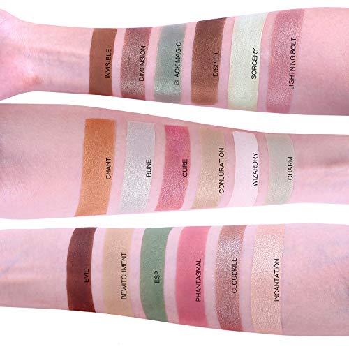 UCANBE Magic Spell Eyeshadow Palette With Soft Nylon Hair Quicksand Brushes Makeup Set Pigmented Shimmer Matte Pressed Metallic Glitter Pink Green Nude Blendable Eye Shadow Brush Bundle Kit - Thumbnail 6