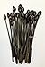 Pack of 300 Omin Dark Brown Disposable Plastic Coffee Stirrers, Tea Stirrer Spoon, Stir Swizzle Sticks, Bar Tool 5 Inch