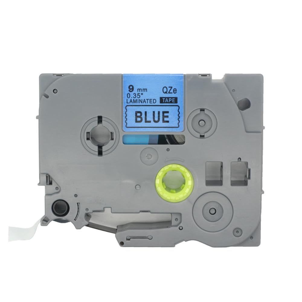 BROVACS 1 Pack Black on Blue Laminated Label Tape Compatible for Brother P-Touch Label Printer TZ 521 TZe 521 9mm 3/8" OPA4521