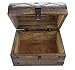 Well Pack Box Treasure Chest Pirate Box 8x6x6 with Lock Skeleton Key (Small Deluxe)