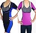 SISYAMA Open-Bust Sauna Hot Suit Weight Loss Neoprene Compression Shapewear Blue (X-Large)