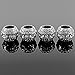 Anzio Ice Diamond Bling Crystal Auto Car Truck SUV Headrest Collars Interior Decoration (4pcs, Chrome)