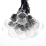 Cjsolar Solar fairy garden Outdoor with 15 Crystal Balls string lights 19.68 ft Solar Powered Waterproof Decorative Light for Garden/Home/Party/Bedroom/Xmas/Outdoor Decorations