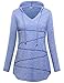 MISS FORTUNE Women's V Neck Wicking Active Wear Running Hoodie Shirt for Cooler Days