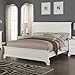 Roundhill Furniture Laveno 012 White Wood Bed, Queen