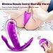 Wearable G Spot Vibrator, Wireless Silicone Clitoris Vibrating Dildo with Tongue Vibrator Clit Stimulation, Rechargeable Female Masturbation Vagina Massager Adult Toys for Women & Couple