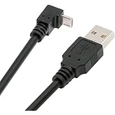 NFHK Up Angled 90 Degree Micro USB 5Pin to USB 2.0 Type-A Data Charge Cable for Phone Tablet Camera 50cm