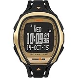 Timex Unisex TW5M05900 Ironman Sleek 150 Tapscreen Full-Size Black/Gold-Tone Resin Strap Watch