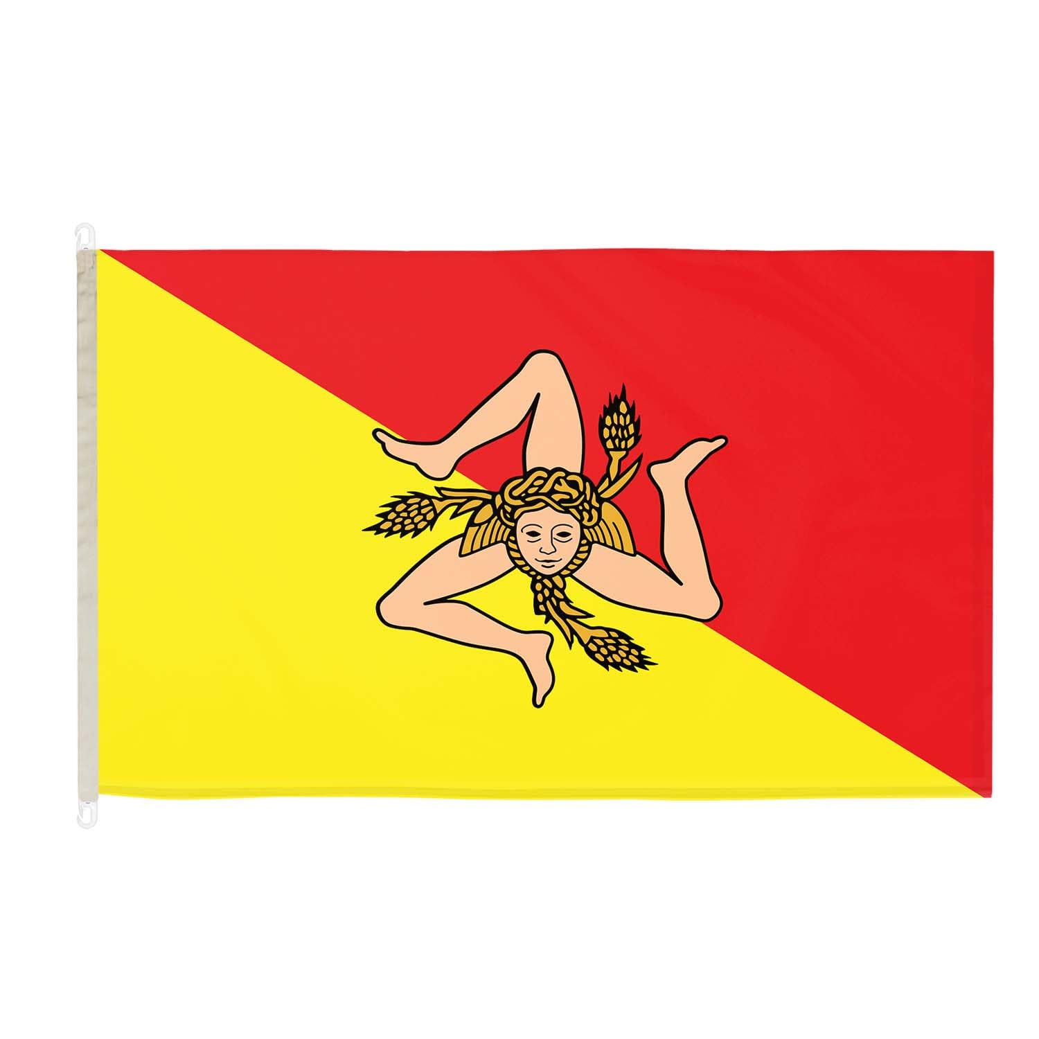 Sicily DuraFlag with Clips 5ft x 3ft Premium Quality Flag 150cm x 90cm