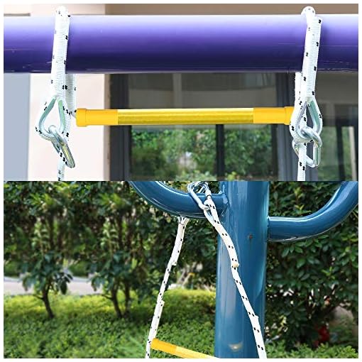 X Ben 7.5' Rope Ladder with 2 Hooks for Kids & Adults, Climbing Game for Swing Accessories, Tree House, Playground, Play… - Image 5