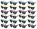 Edge I-Wear 24 Pack 80’s Style Adult Neon Sunglasses Wedding Party Favor w/CPSIA certified-Lead(Pb) Content Free 5402R-SET-24