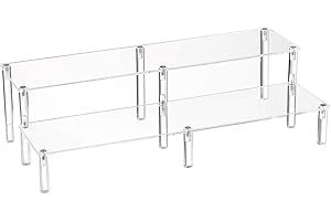 BYCY 2 Tier Clear Acrylic Display Stand Cupcakes Holder, Dessert Display Riser for Great Event, Birthday Party, Wedding Party
