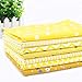 Fat Quarter Fabric Bundles Pre-Cut Quilting Cotton Twill Printed Assortments Craft Cloth Bundle Squares DIY for Sewing Crafting Rose Flavor(Yellow,18 by 20.5Inch)