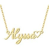 Custom Name Necklace Personalized Sterling Silver Necklaces for Women Customized Name Necklaces Pendant Jewelry Gifts for Women