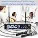 GEARDON Rechargeable Wireless Microphone System, 200 Channel UHF Cordless Mic Set Long Distance 250Ft Mute Function for Church,Karaoke,Party