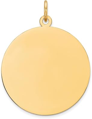 14k gold round disc charm Outlet