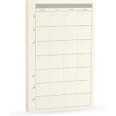 A6 Planner Refill,Month Tracker Spiral Notebook Refill,for 6 Holes Filofax/Personal Journal45sheets/90pages, 100Gsm Quality,Harphia (A6 3.74 x 6.77'',Monthly)