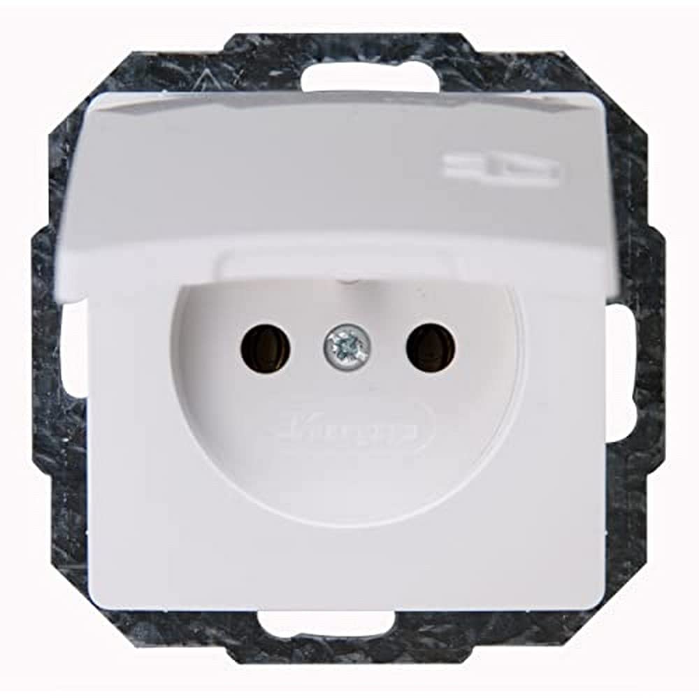 Kopp Paris 944802081 Central SCHUKO socket outlet with cover and Child Protection Arctic White Arctic White – Pack of 1