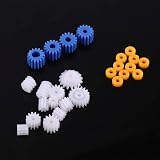 Kafuty 26pcs Plastic Spindle Gears Replacement DIY Model Accessories Worms Bevel view 7