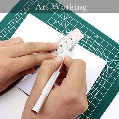 COMIART Precision Cutter Utility and Hobby Knife, 1 Pcs Solid Metal Craft Pen Knife with 36 Pcs Premium Grade Blades for Art, Hobby, Sculpture, Scrapbooking, Fine Point, Repair DTY - Thumbnail 4