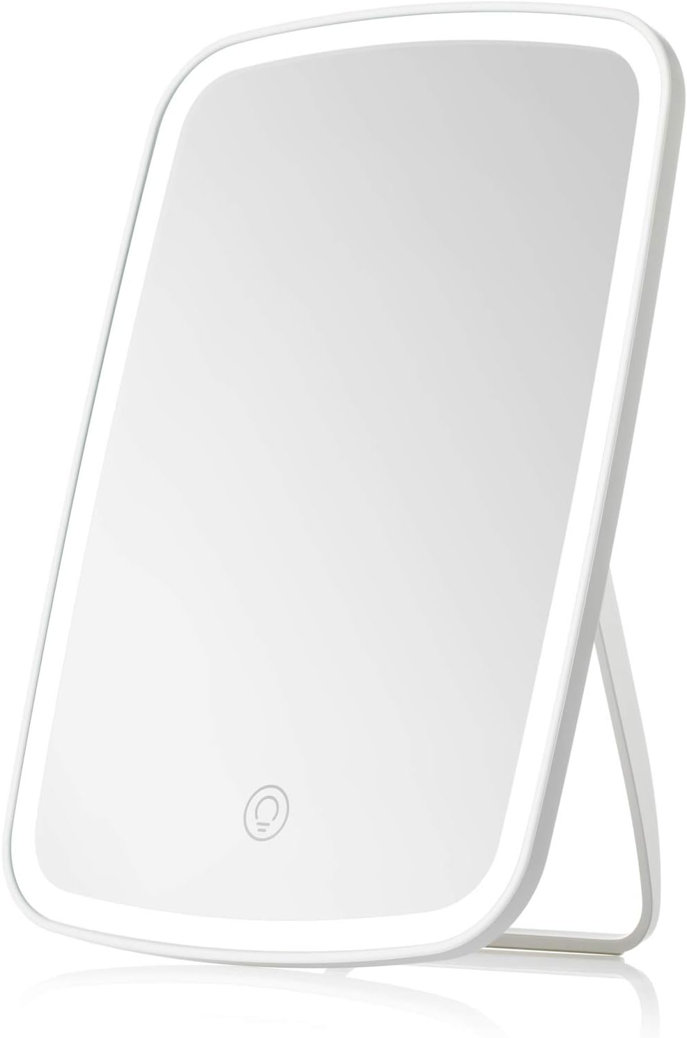 NEZZOE Rechargeable LED Makeup Mirror, Dimmable Touch Screen, 24x17 cm